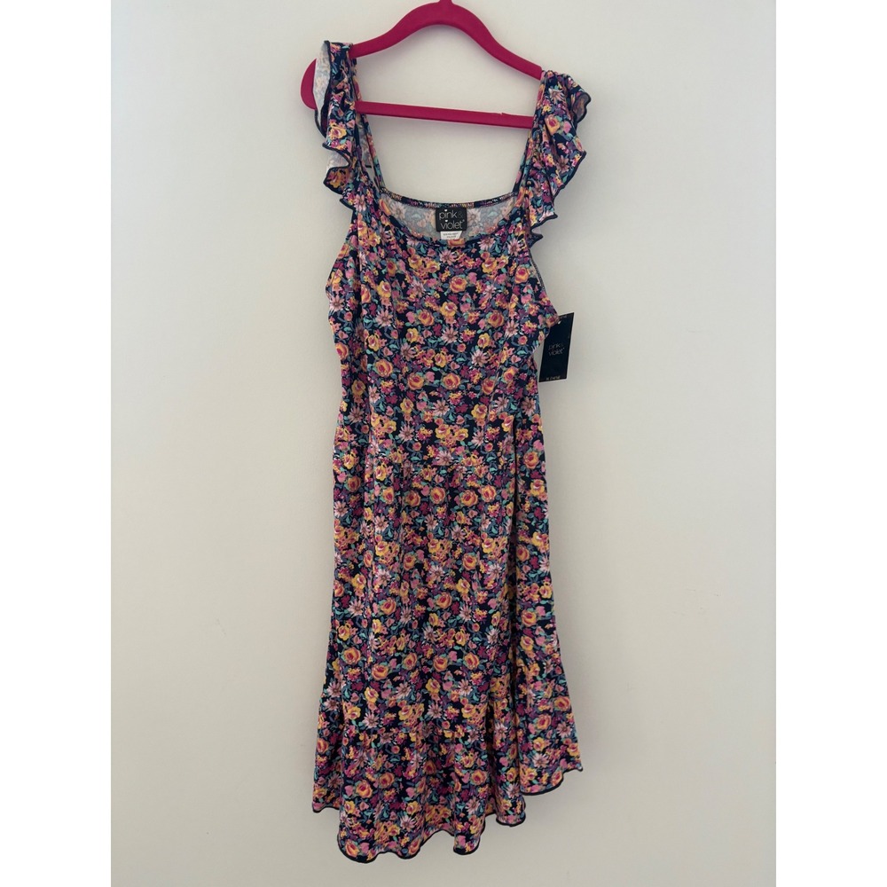 Pink & Violet Girls‎ XL 14/16 Floral Ruffle High-Low Tiered Dress NS50456K NWT